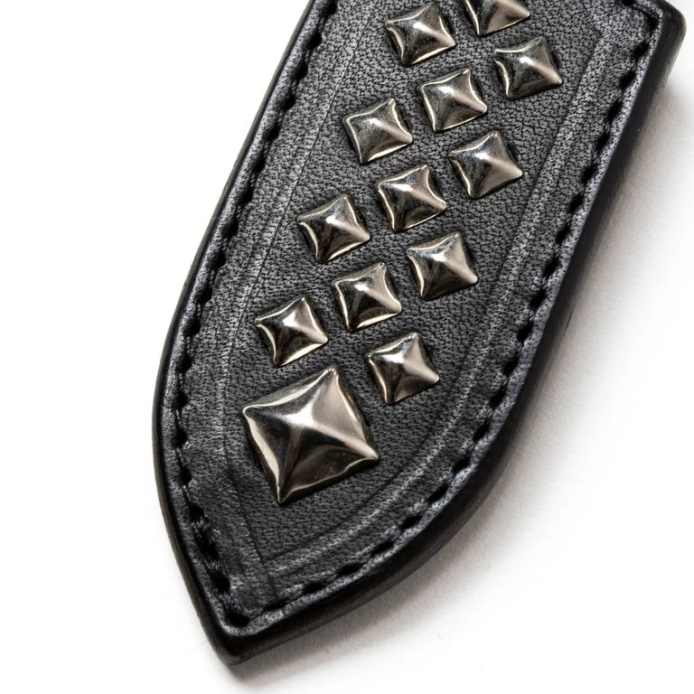 CALEE - STUDS LEATHER KEY RING (BLACK) / スタッズ レザー CALEE - STUDS LEATHER KEY RING (BLACK) / スタッズ レザー