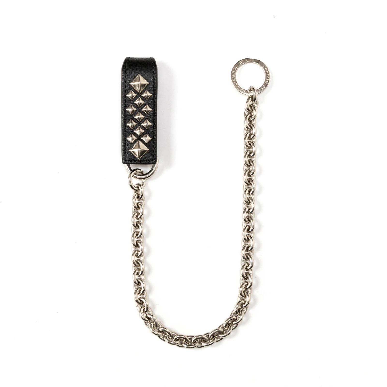 STUDS LEATHER WALLET CHAIN (BLACK)｜スタッズレザー ウォレットチェーン｜CL-26SS016LE