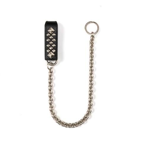 STUDS LEATHER WALLET CHAIN (BLACK)｜スタッズレザー ウォレットチェーン｜CL-26SS016LE