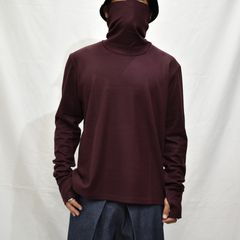 WOOL JERSEY COWL NECK TOP"