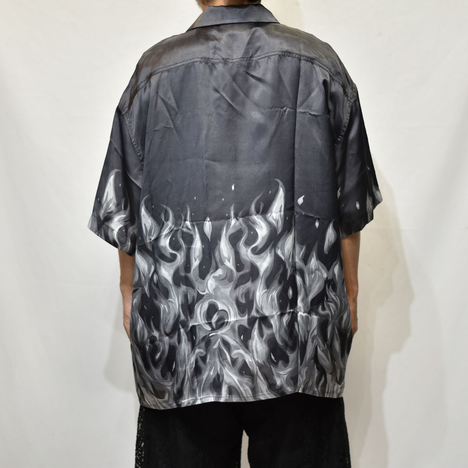 el conductorH - OPEN COLLAR SHORT SLEEVE SHIRT 'FLAME (BK ...