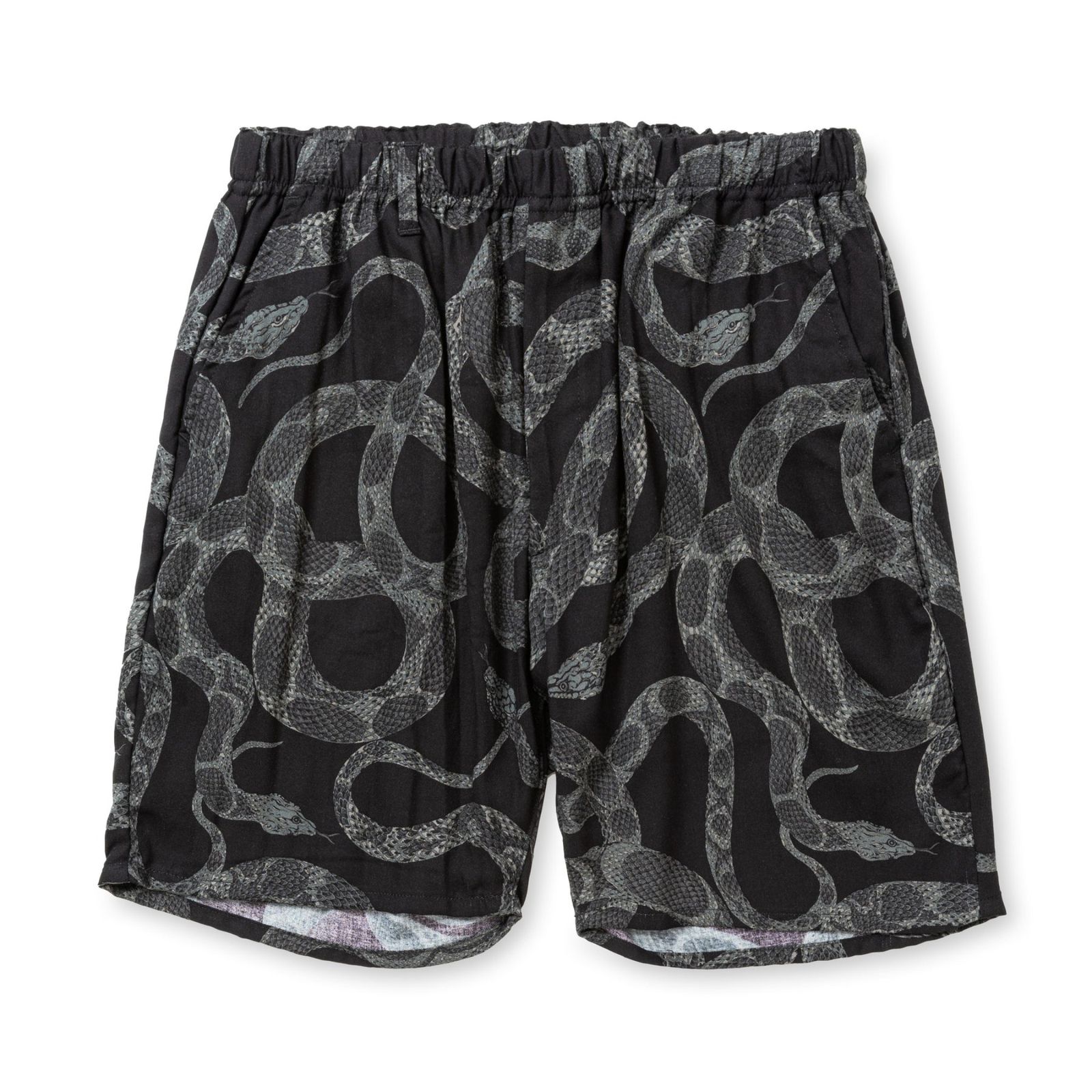 ALLOVER SNAKE PATTERN EASY SHORTS ＜EXCLUSIVE＞ (BLACK) / スネーク柄 イージーショーツ