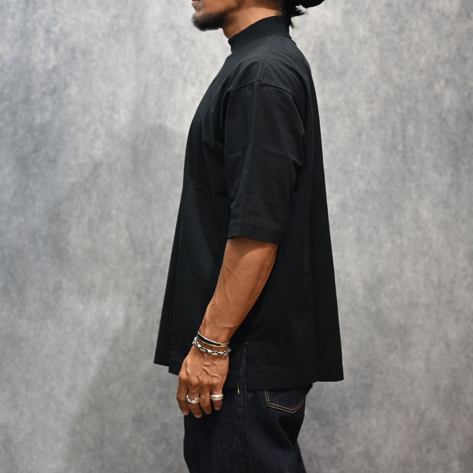 Heavyweight Mockneck T-SH （BLK） / モックネック カットソー （ブラック） / 2508-4002