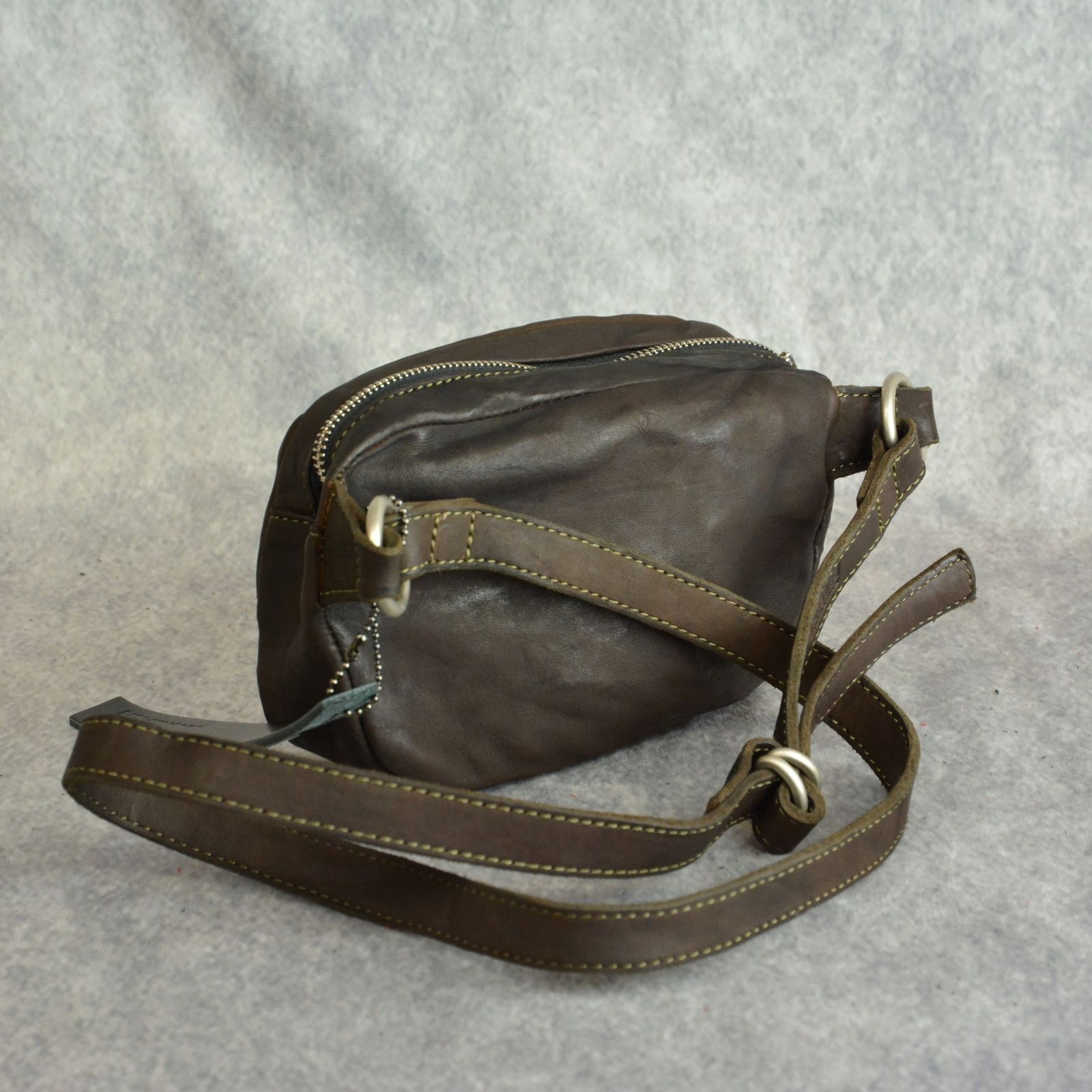 ジャパンダブルショルダー フルタンニン製品染め ショルダーバッグ / （KHAKI） 92-19