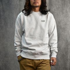 "chord" EMBROIDERY 12.7OZ CREW NECK SWEAT (GRAY) / ロゴ刺繍 12.7オンス クルーネック スウェット (グレー)