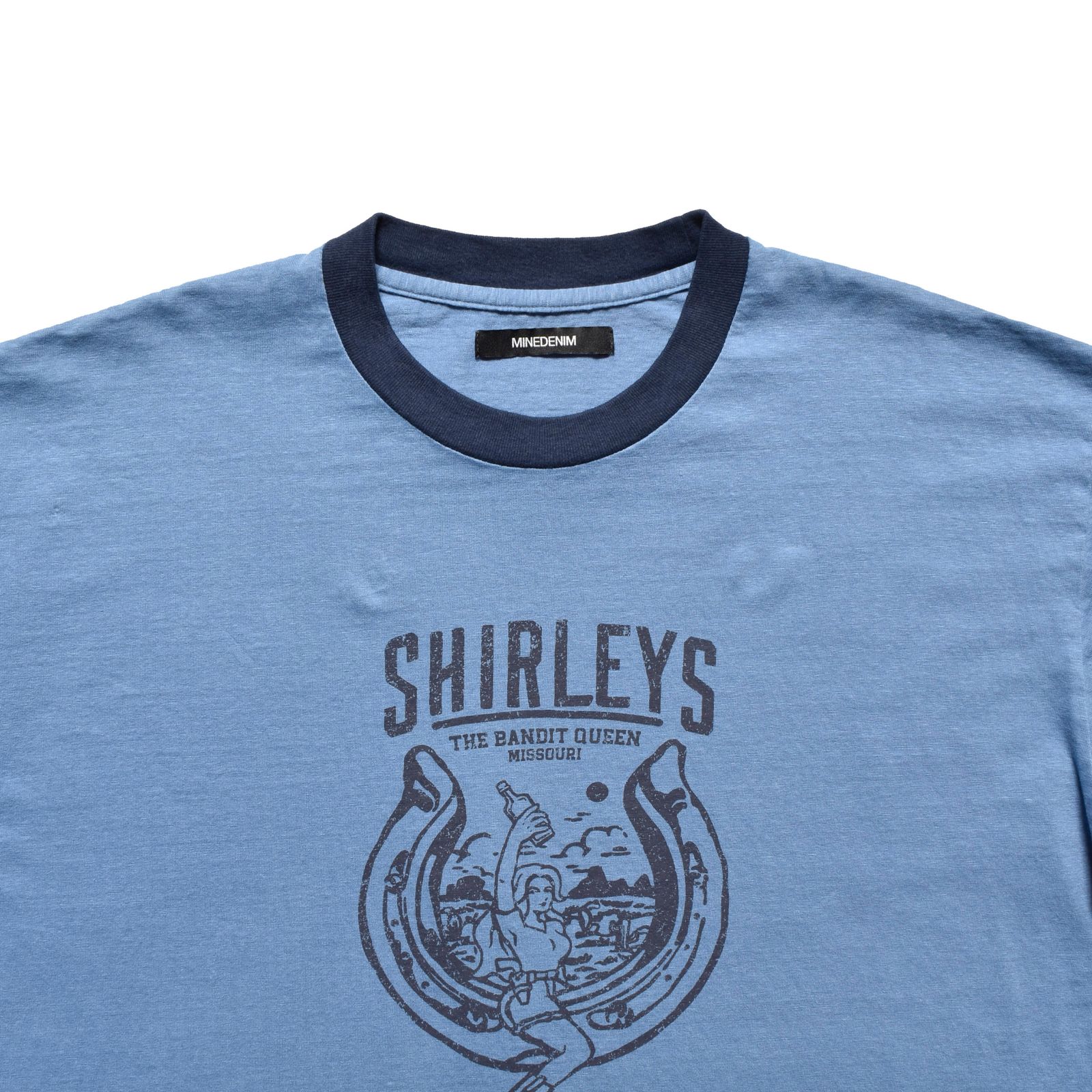 SHIRLEYS Ringerneck T-SH （BPT） /  リンガー プリントTシャツ （ブルー） 2503-4003