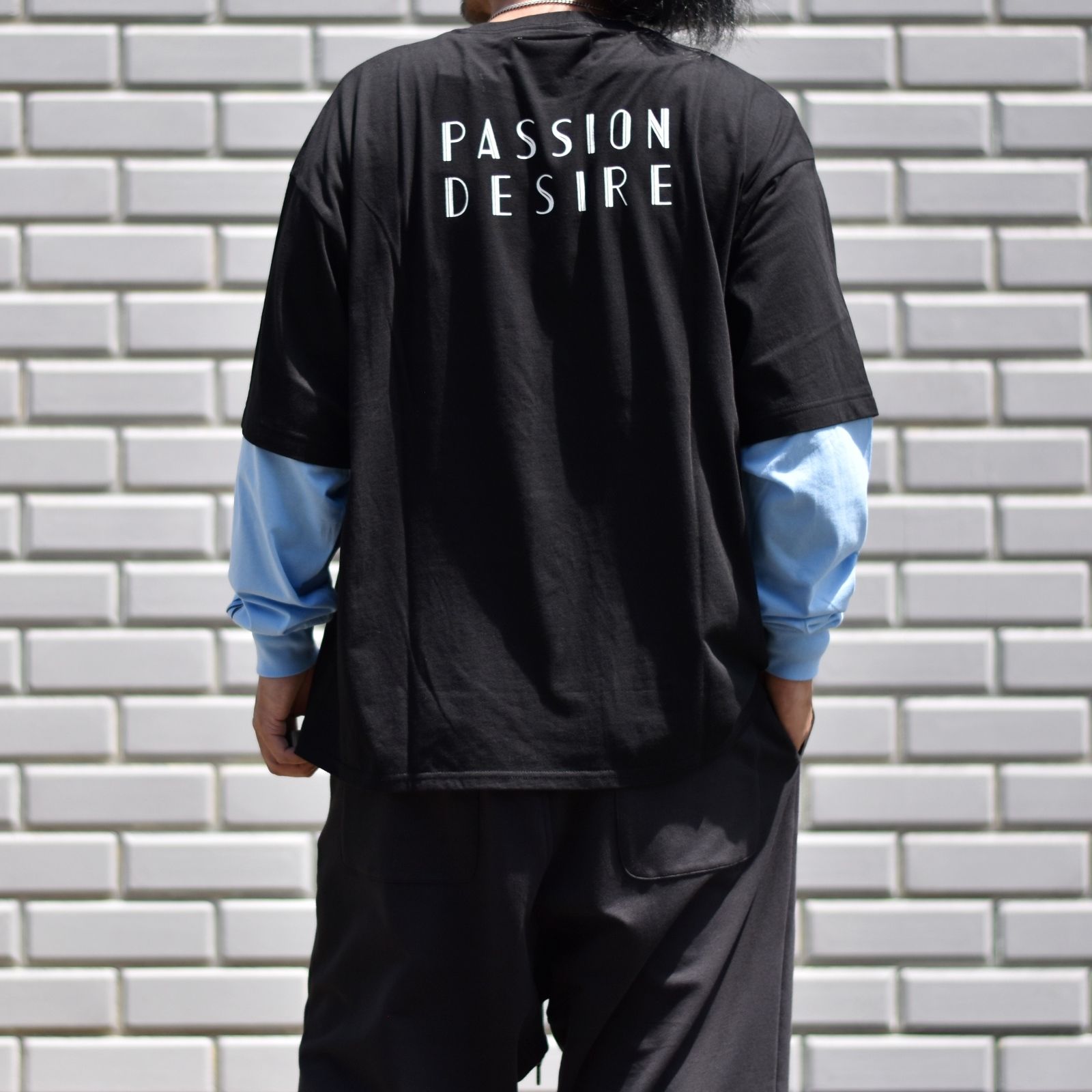 COTTON LAYERD T-SHIRT (BK)