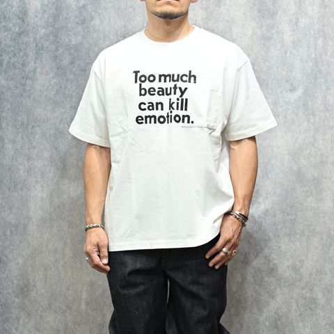 Too Much beauty TEE （WHT） プリント Tシャツ （ホワイト）｜MDFBF08402