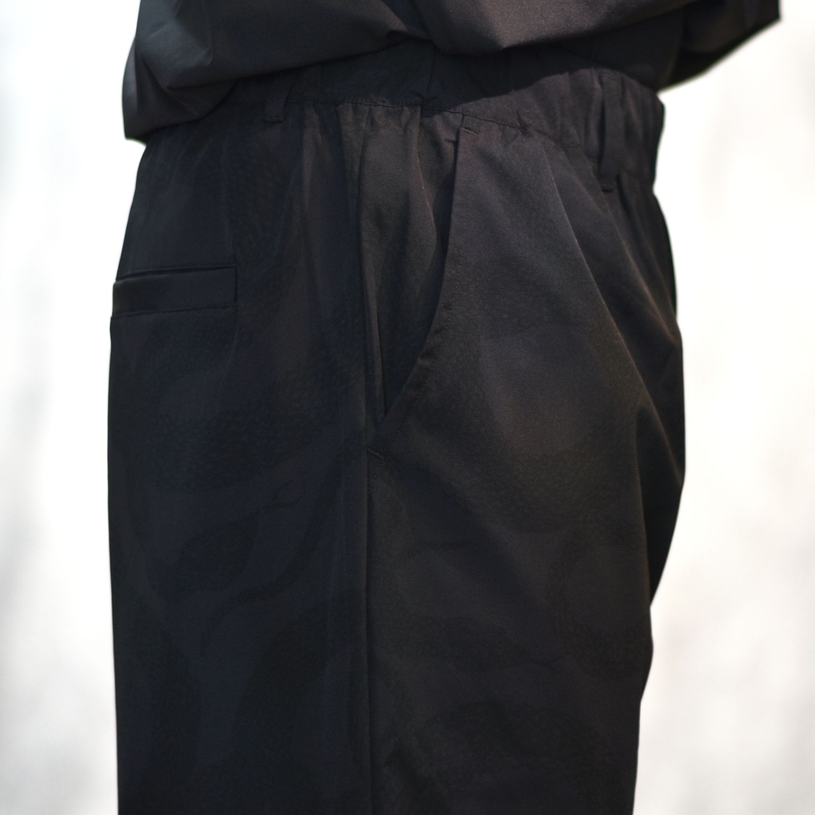 × OVYS SNAKE PATTERN NYLON T/T JACKET & PANTS (BLACK)｜× オーヴィーズ 蛇柄 ナイロン セットアップ｜ov-ls-jkpt-0001