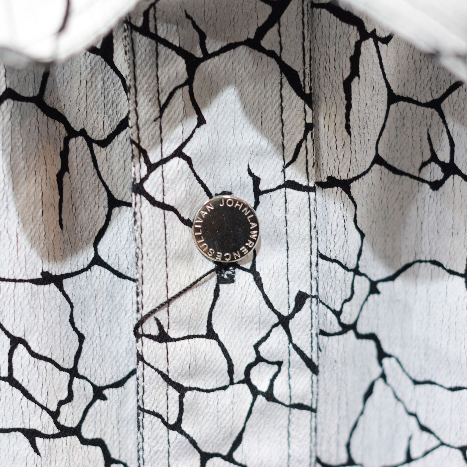 Cracked denim oversized shirt”