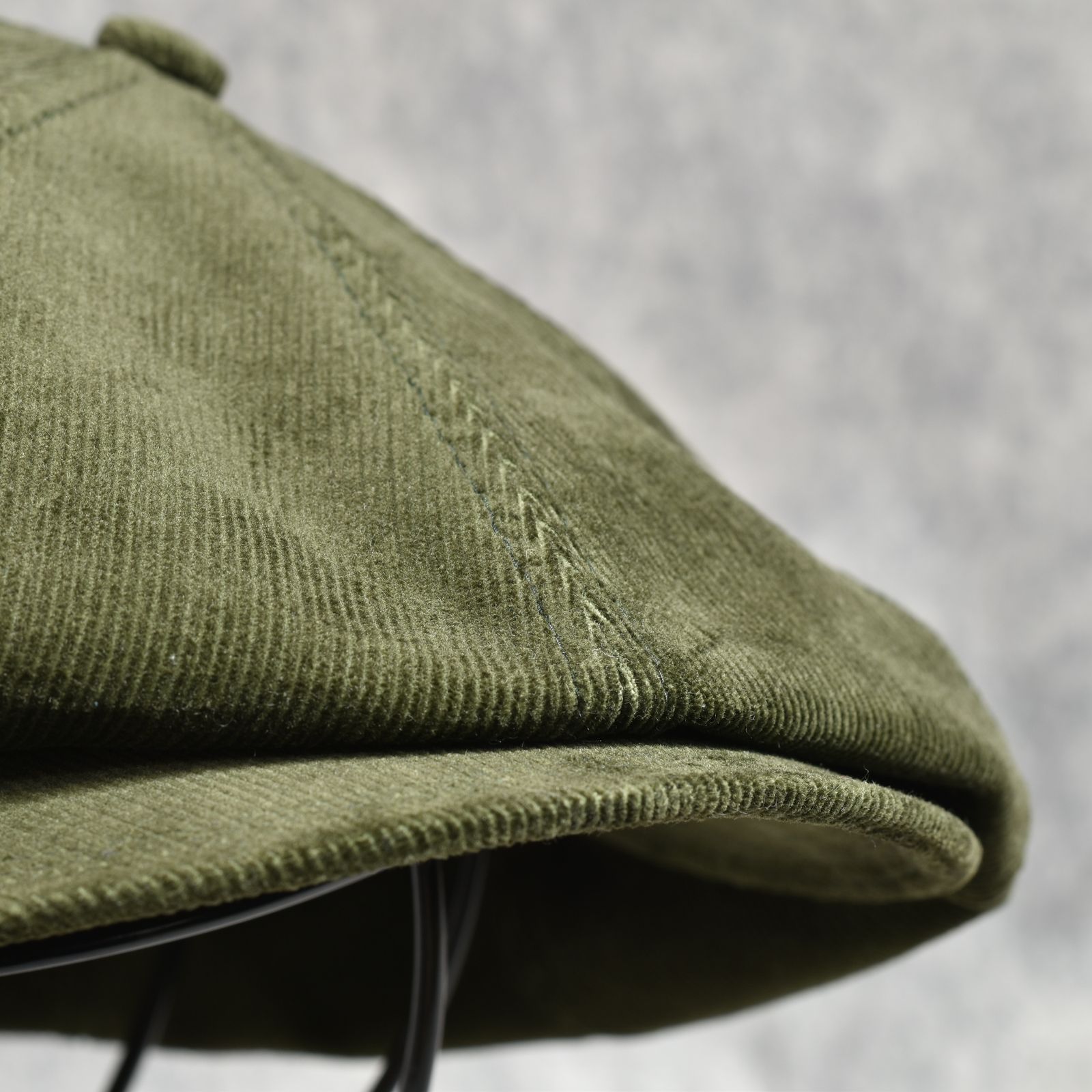 16W Couduroy Casquette "OLDBOY" (HUNTER GREEN)｜コーデュロイ キャスケット｜Y01005