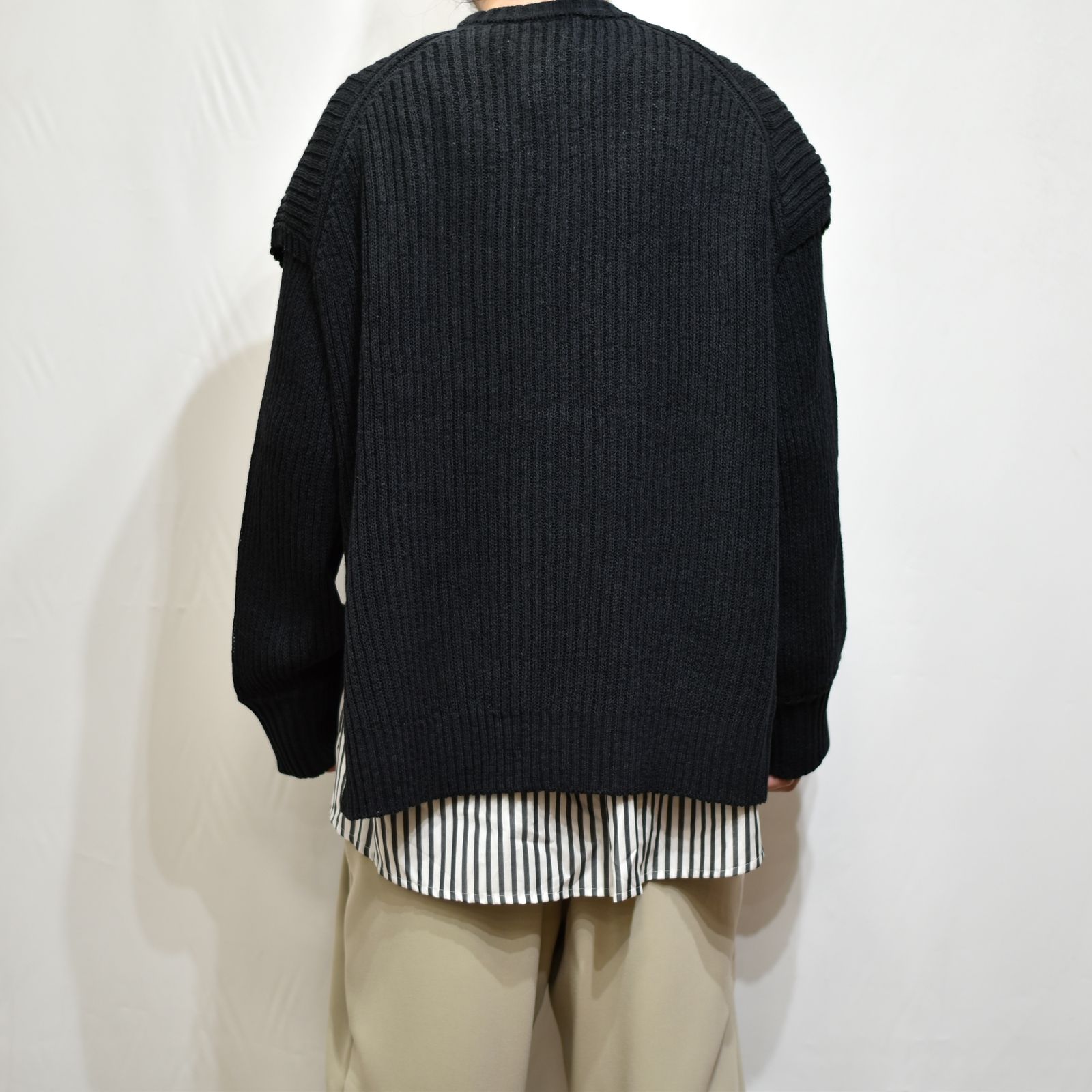 アンサンブルサマーセーター / LB22SS-KN01-AL (BLACK×STRIPE)