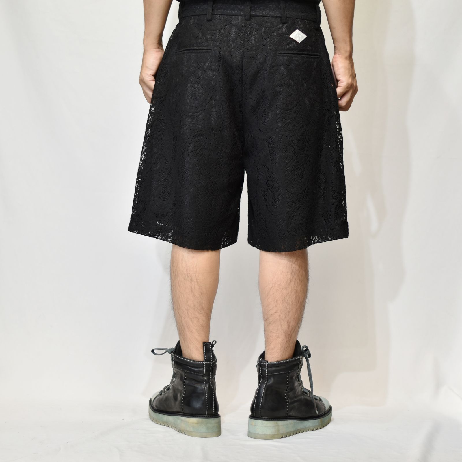 PAISLEY LACE SHORTS (BK) / ペイズリー レース ショートパンツ