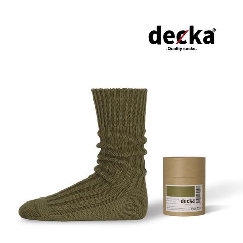 Cased Heavyweight Plain Socks -3rd Collection- (OLIVE) | 専用ケース付き 厚手 靴下・ソックス