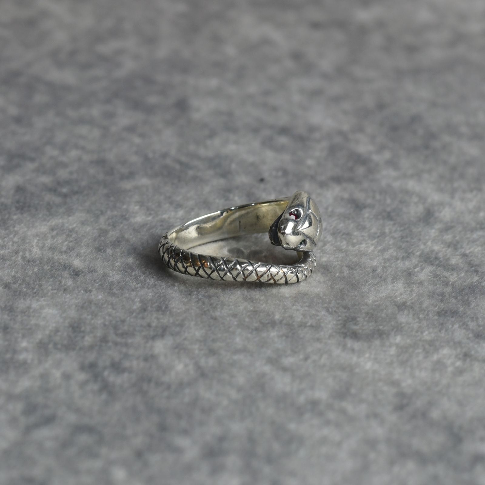 Silver925 Pinky Ring "SNAKEHEAD" (SILVER) / ピンキーリング