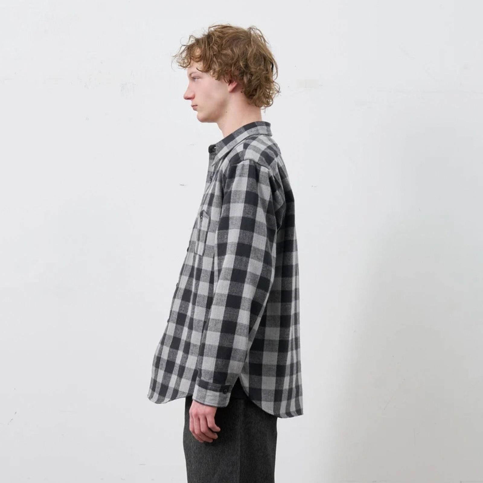 Y1945 FLANNEL CHECK SHIRT （GRAY / グレー）｜602-262-04