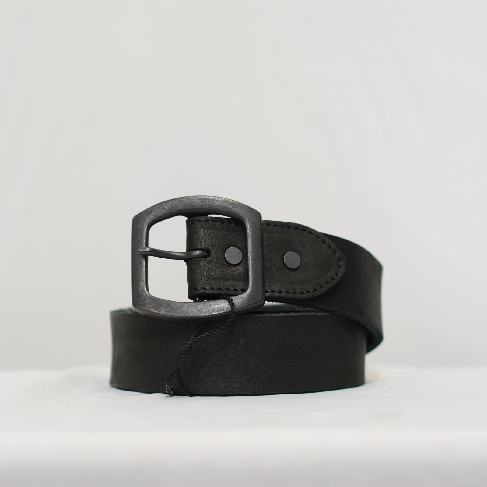 ダブルショルダーレザー 製品染めベルト （BLACK）