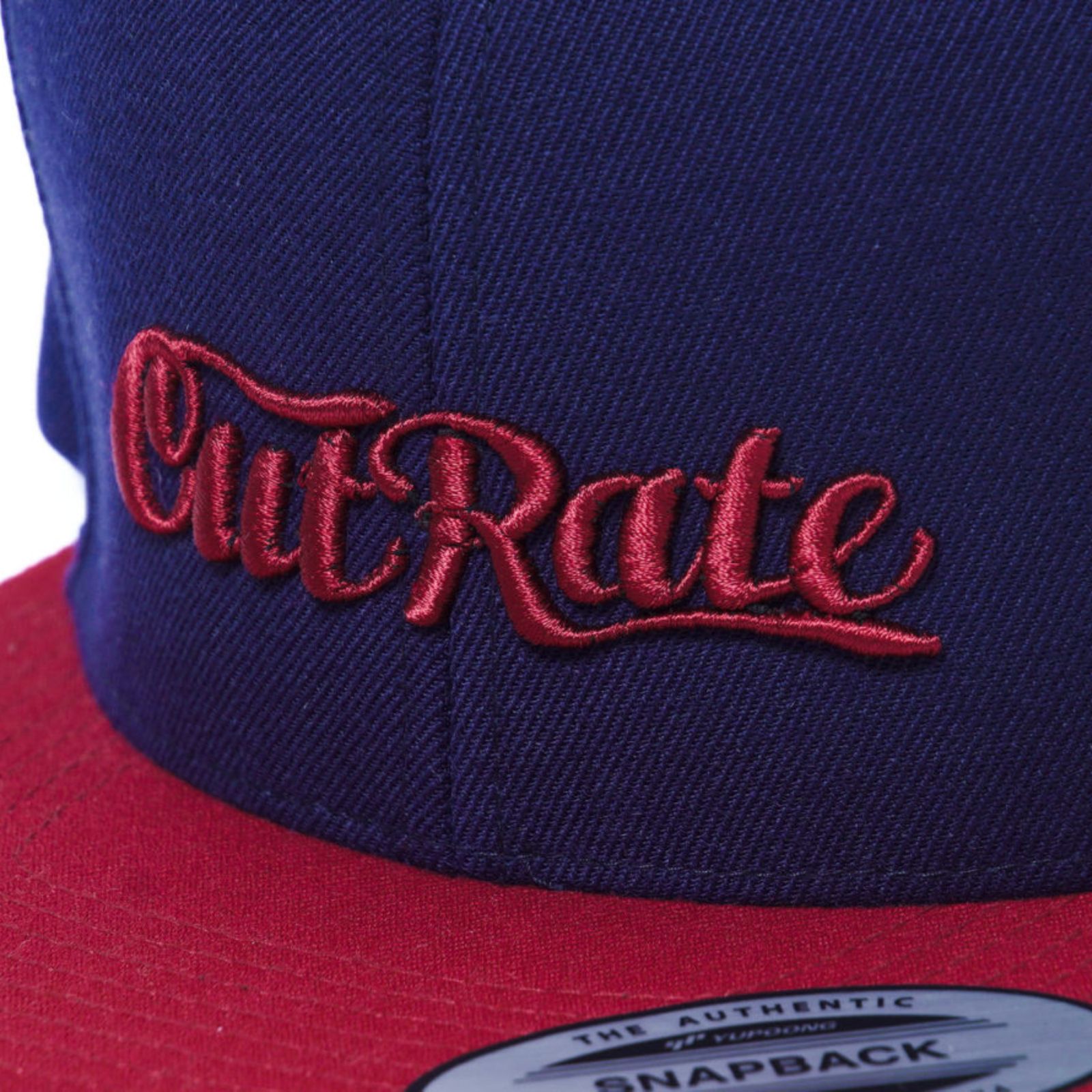 CUTRATE LOGO EMBROIDERY B.B CAP (NAVY/RED)｜ロゴ刺繍 ベースボールキャップ｜CR-26SS004