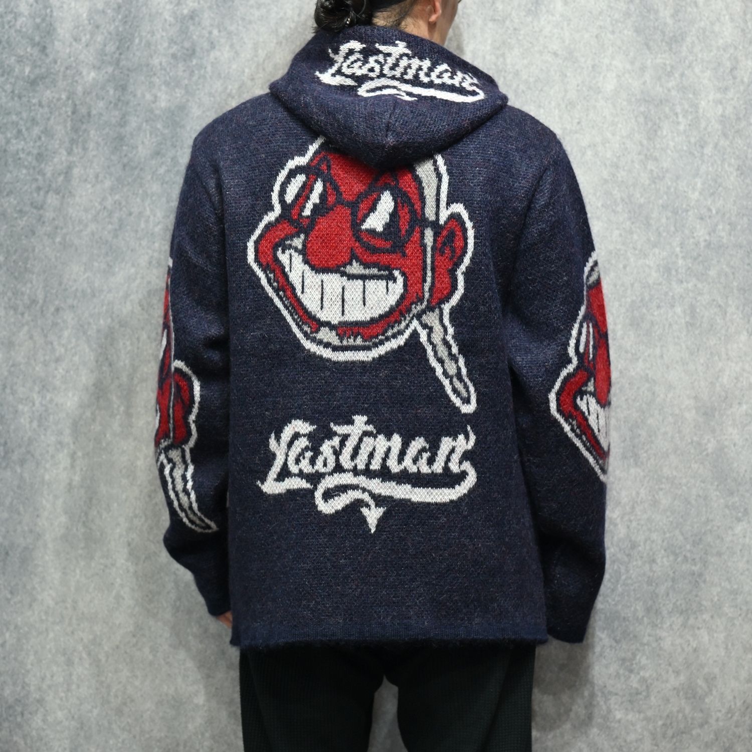 LM Mohair Parka （NAVY / ネイビー） モヘアニット パーカー｜SAN-A-016N