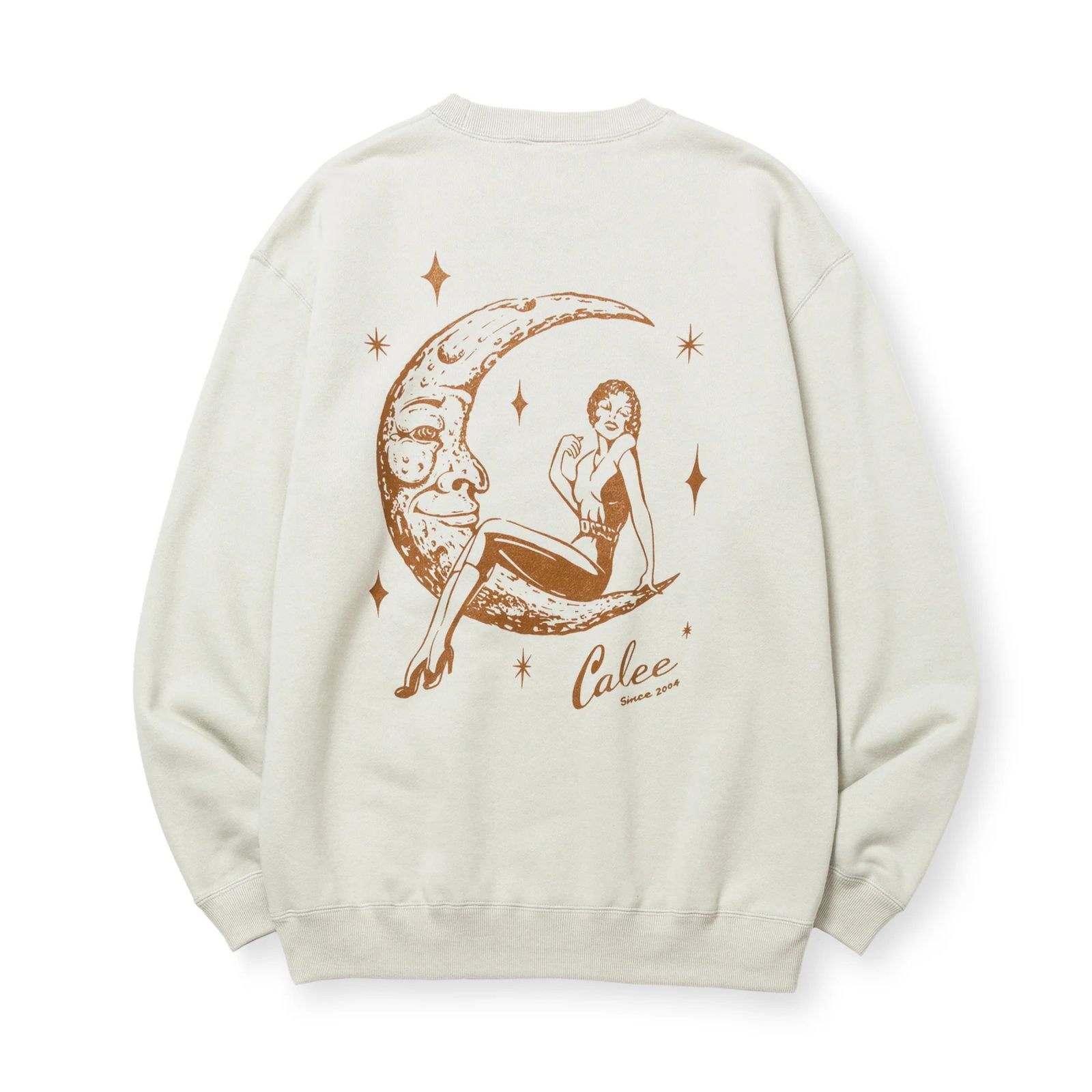 SYNDICATE RETRO GIRL CREW NECK SW ＜NATURALLY PAINT DESIGN＞ (Lt.BEIGE) / レトロガール クルーネック スウェット トレーナー
