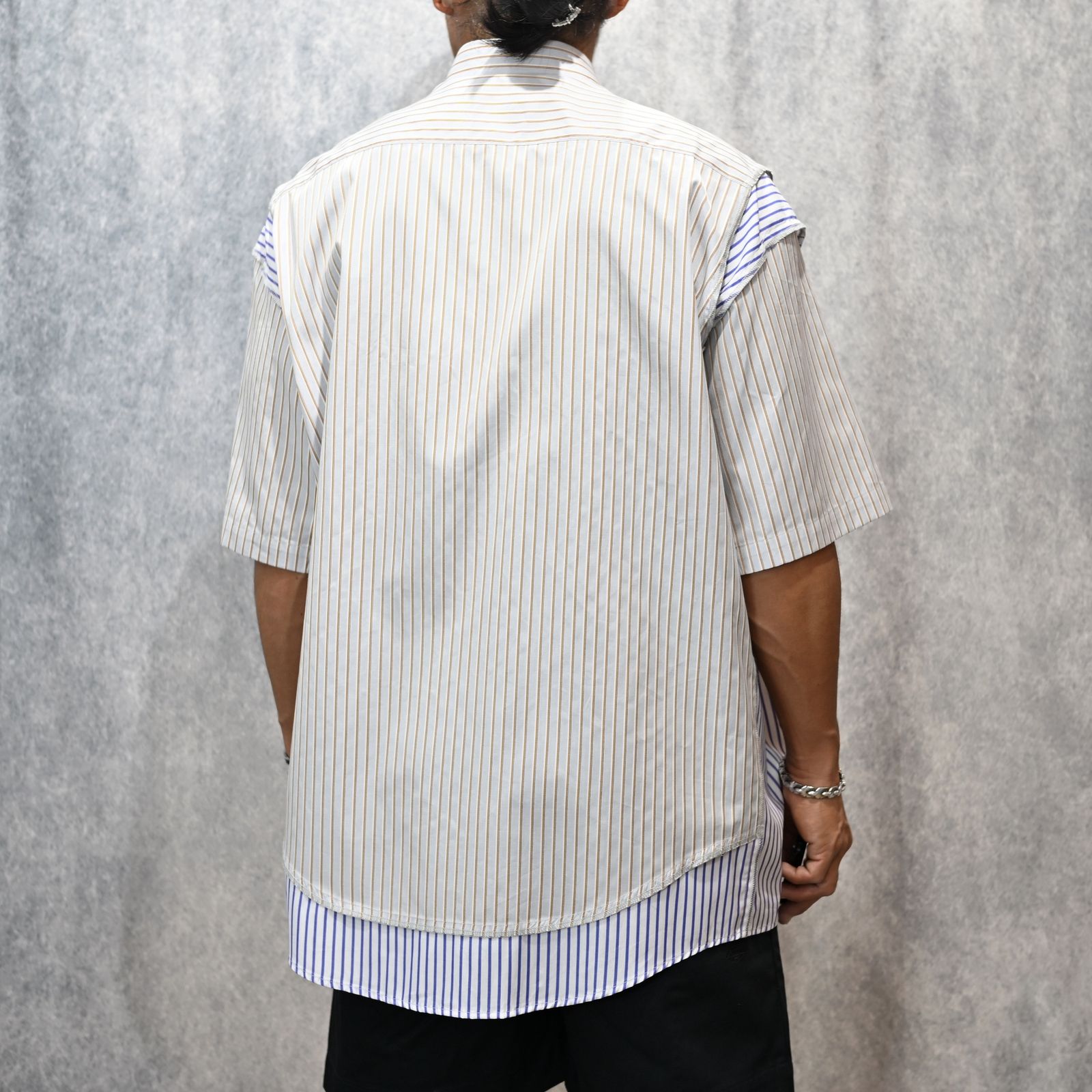 HALF SLEEVE SHIRT （GRY STRIPE） / 半袖シャツ （グレーストライプ） / 2251-SH53-016