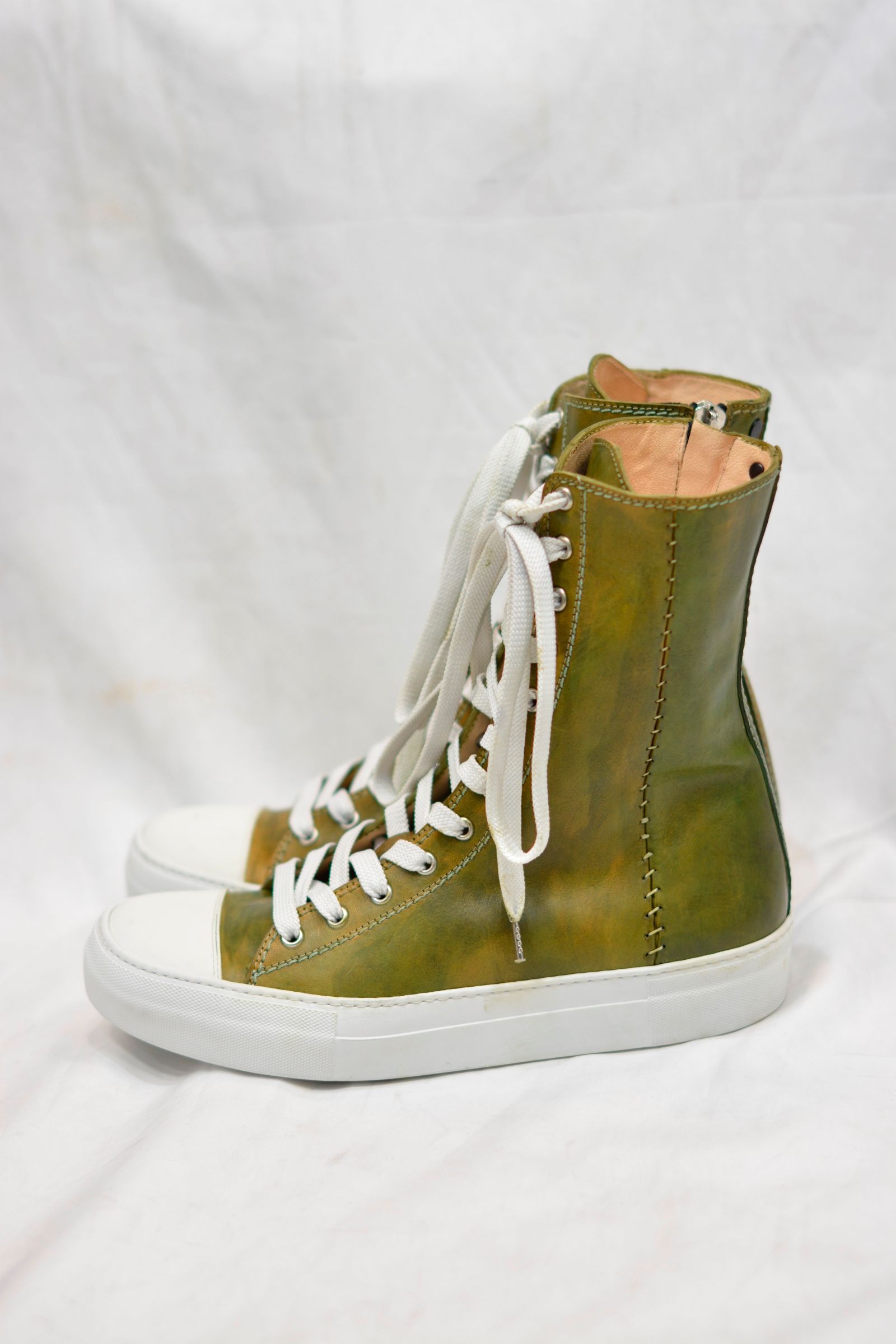 【chord 別注アイテム】 HORSE LEATHER EXTRA HI CUT SNEAKER SPAIRAL ZIP LINED