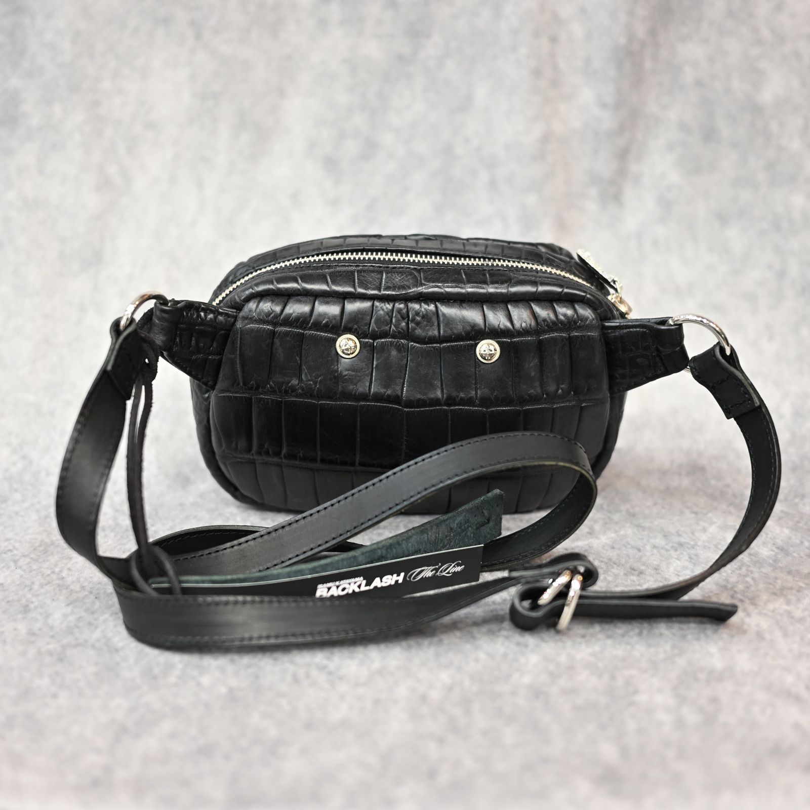 The Line クロコダイル ポーチバッグ （BLK / ブラック） T-258