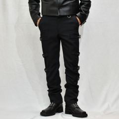 Wool gabardine bondage trousers ”