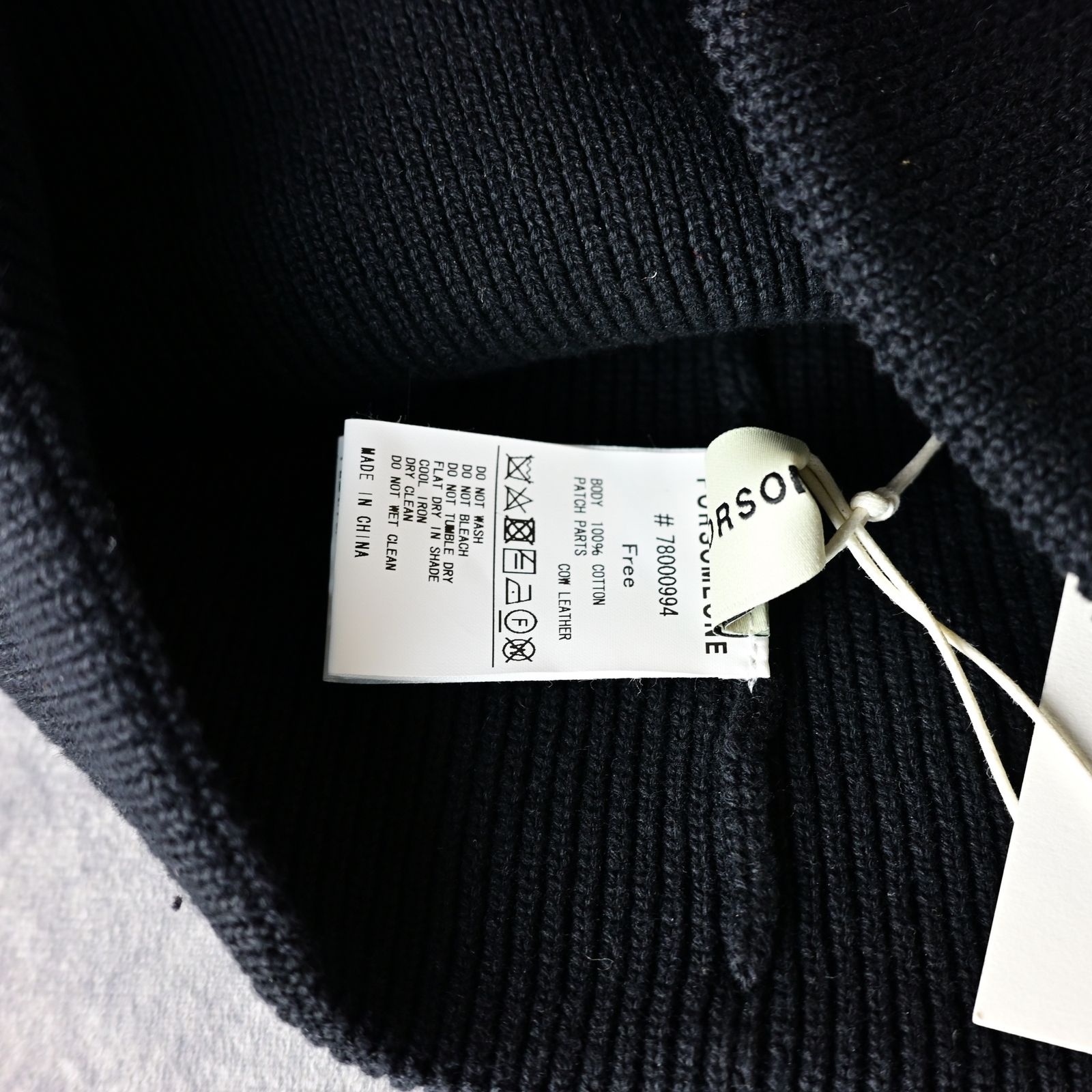 COTTON KNIT BEANIE (BLACK) / コットンニット キャップ （ブラック）