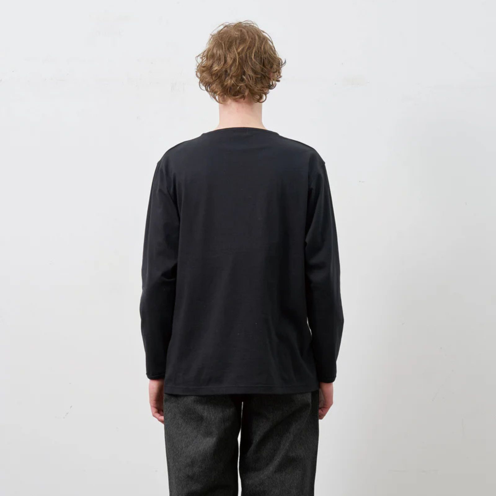 HENLEY NECK L/S TEE （BLACK）｜ ヘンリーネック ロングスリーブ （ブラック） 602-261-15
