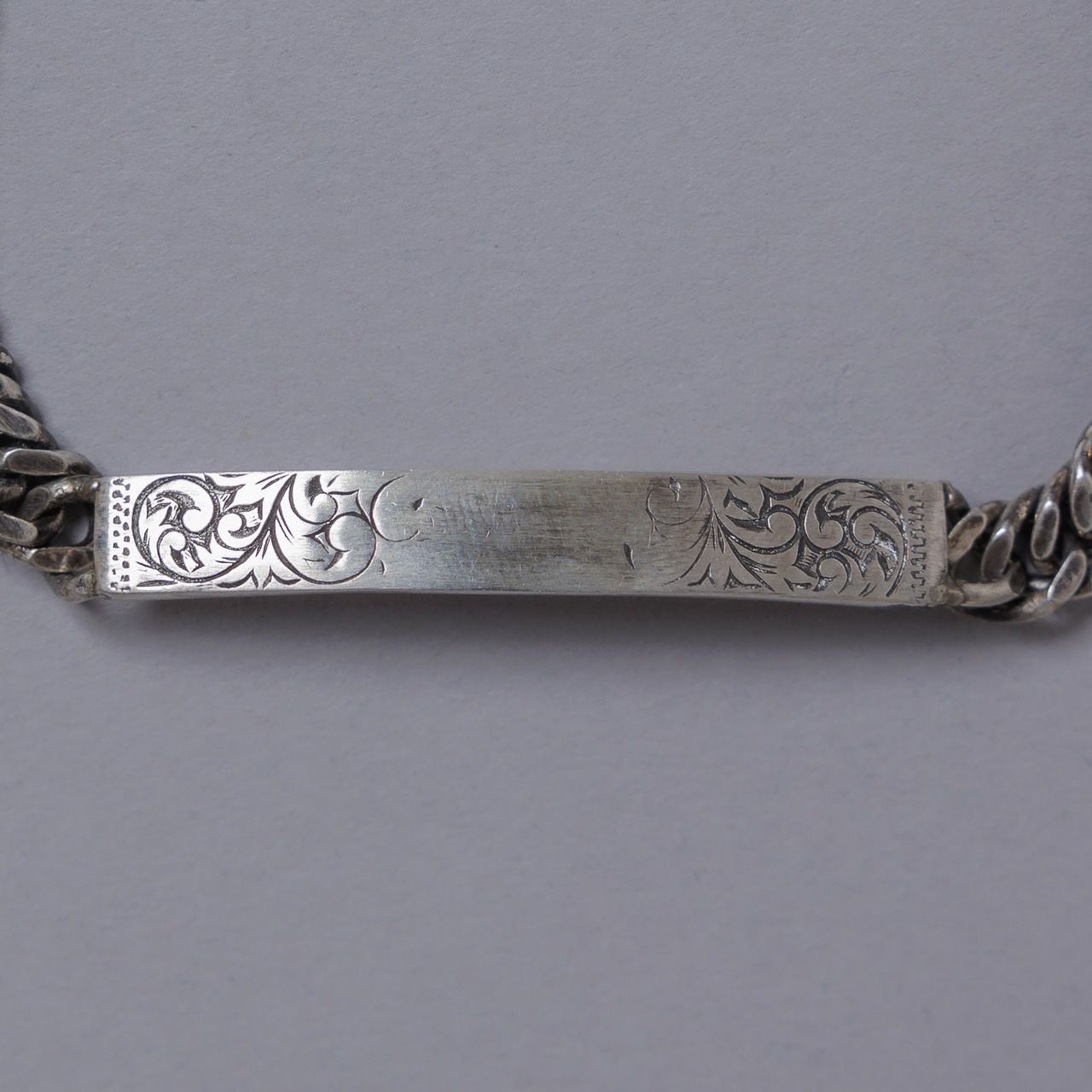 Silver925 ID Bracelet "ARABESQUE" (SILVER) / アイディー ブレスレット