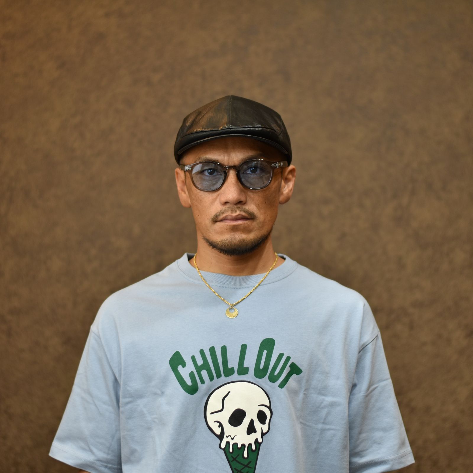 CUTRATE LOGO GLASSES (CLEAR GRAY × BLUE) / カットレイト ロゴ グラシズ