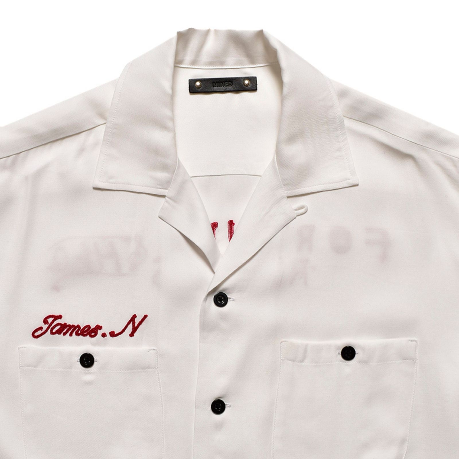 Detroit Embroidery Bowling SH （WHT） / ボーリングシャツ （ホワイト）