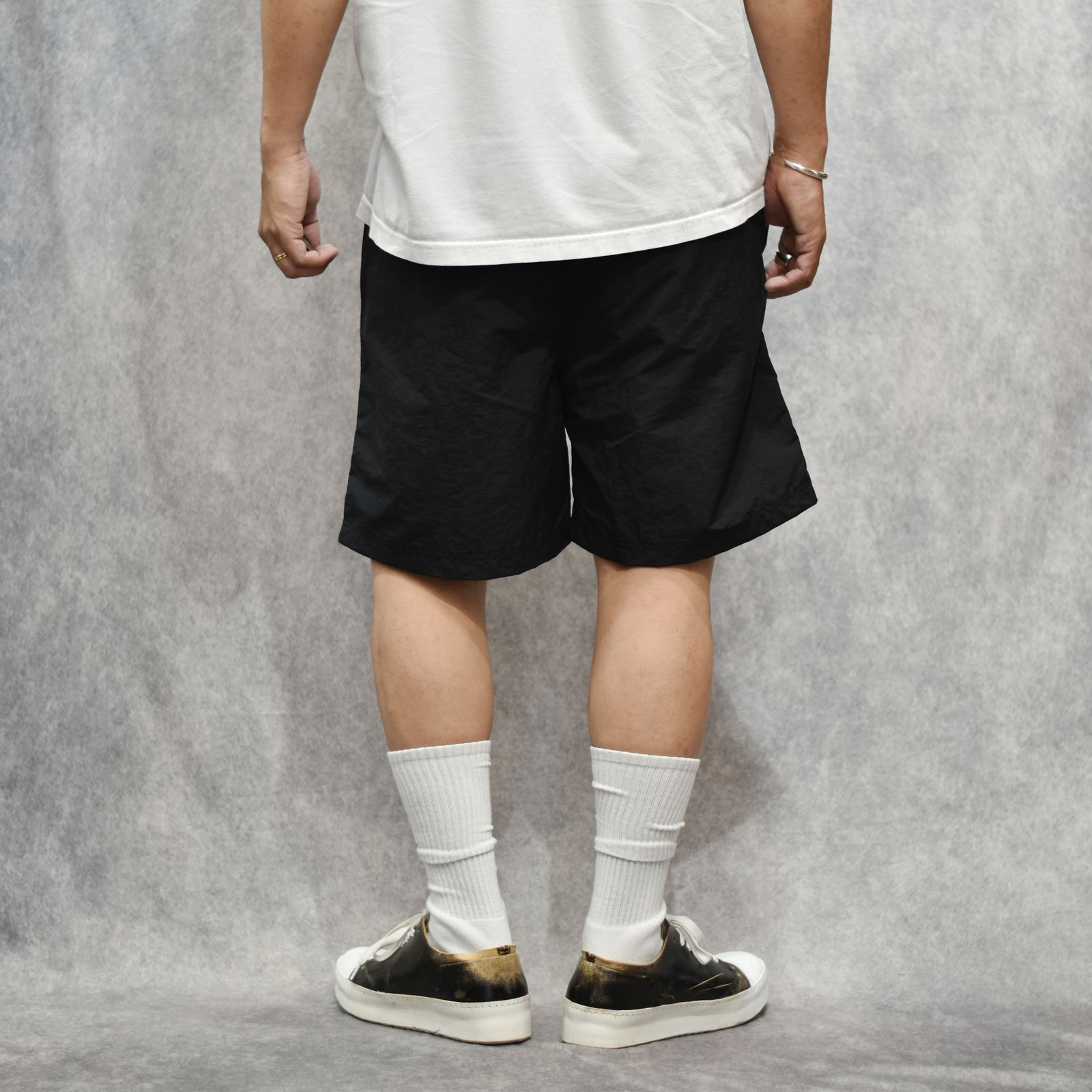 CR LOGO NYLON SHORTS (BLACK)｜ナイロン ショートパンツ・ショーツ｜CR-26SS015