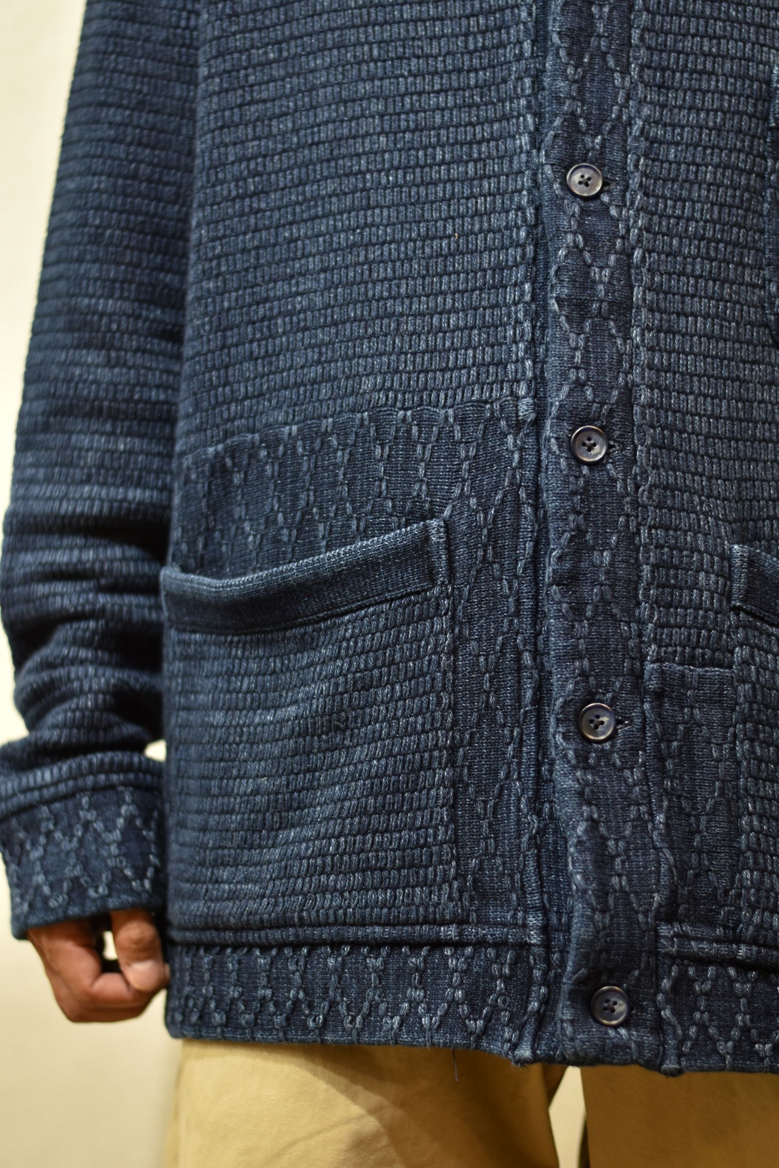 Porter Classic - BEATNIK KENDO KNIT CARDIGAN (BLUE) | chord online 