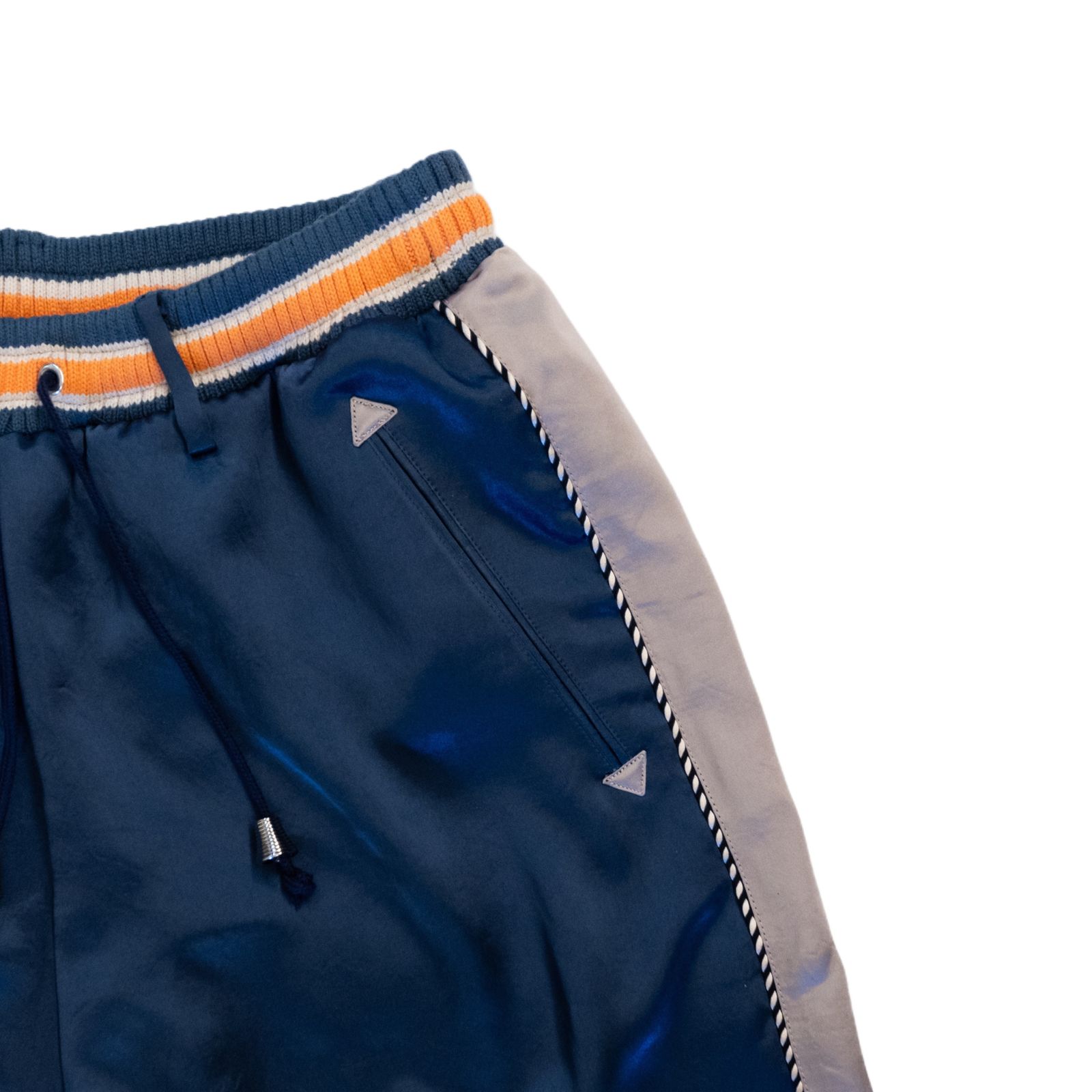 SATIN SOUVENIR TROUSERS (BLUE)｜スーベニアパンツ・スカパンツ｜PD25AP01
