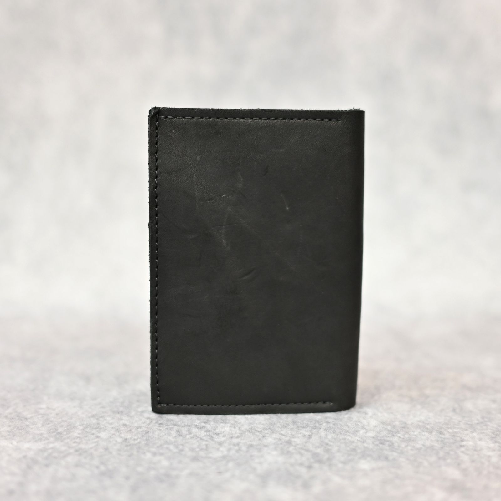 ダブルショルダーレザー製品染め 札入れ （BLACK / ブラック） 318-03