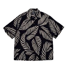 × WACKO MARIA Leaf Motif Hawaiian Shirt （BLACK×BEIGE） / ワコマリア アロハシャツ （ブラック×ベージュ） 25MND-WM001