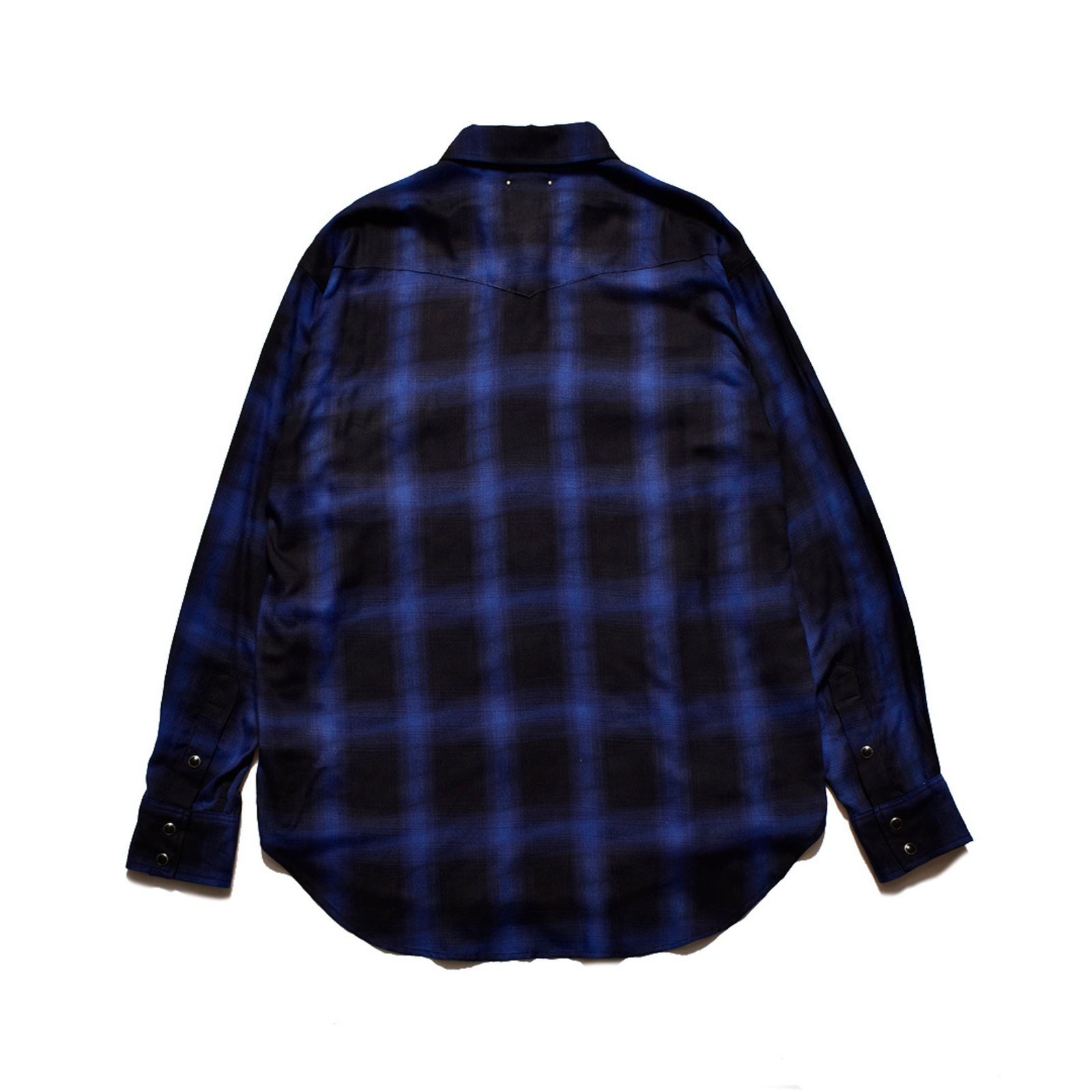 Distortion Ombre Check L/Western SH （BPT） / オンブレーチェック シャツ （ブルー）