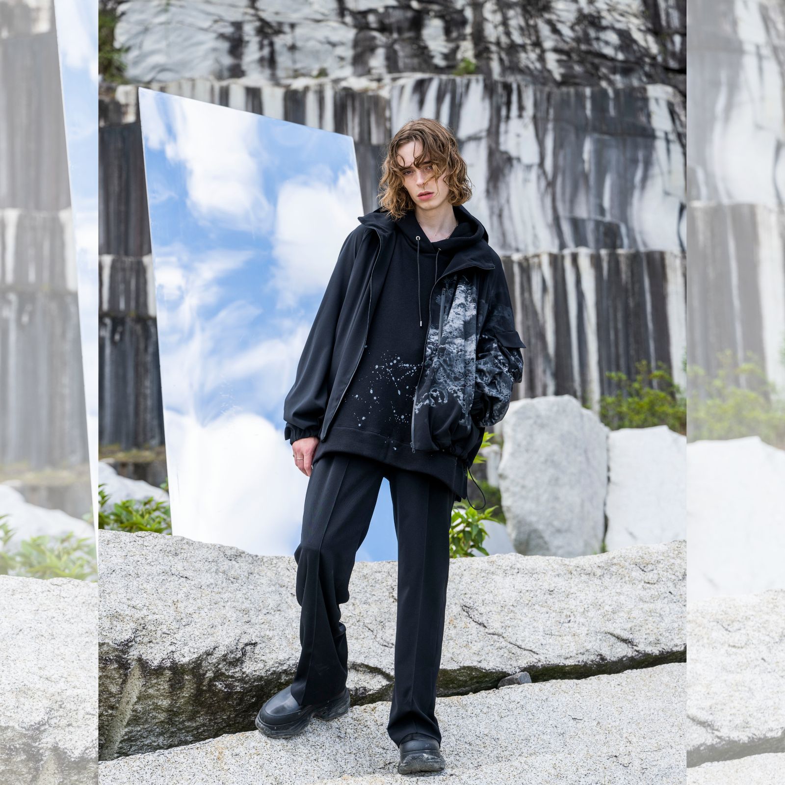 ウィンドブレーカー / LB24SS-BL03-SLV-SRK (BLACK)