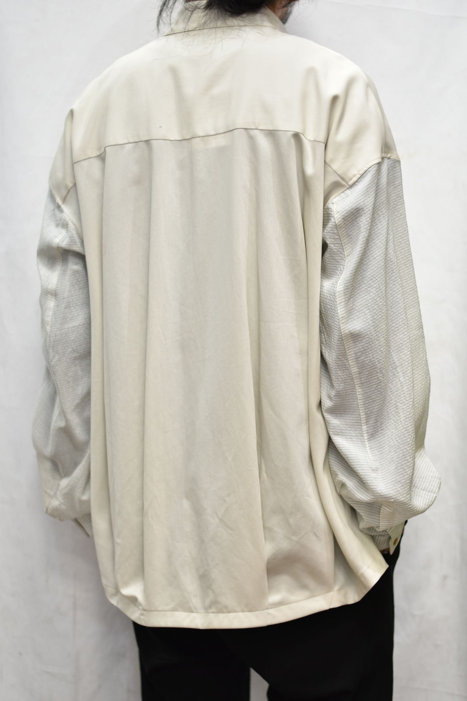 スタンドカラー ルーズシャツ / LB21SS-SH02-CP (ECUR×PIN BORDER)