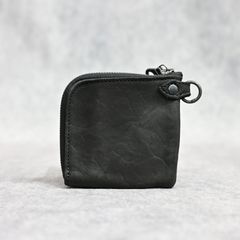 ダブルショルダー レザー コインケース （BLACK / ブラック） 318-15
