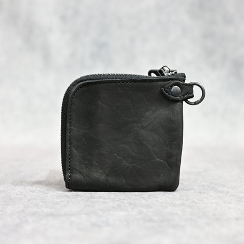 ダブルショルダー レザー コインケース （BLACK / ブラック） 318-15