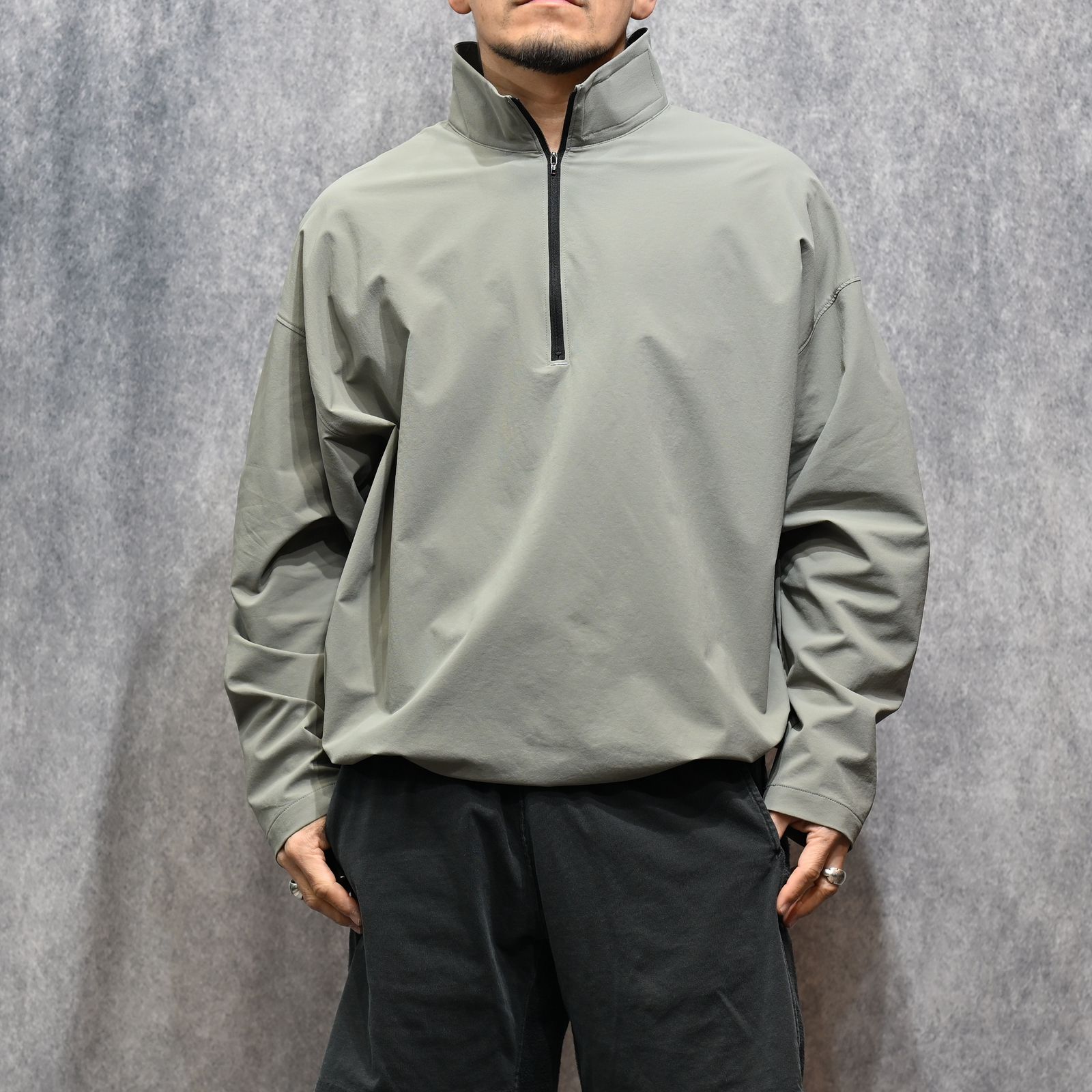 HALF ZIP PULLOVER （GRAY / グレー）｜ハーフジップ プルオーバー｜9261-CS06-004