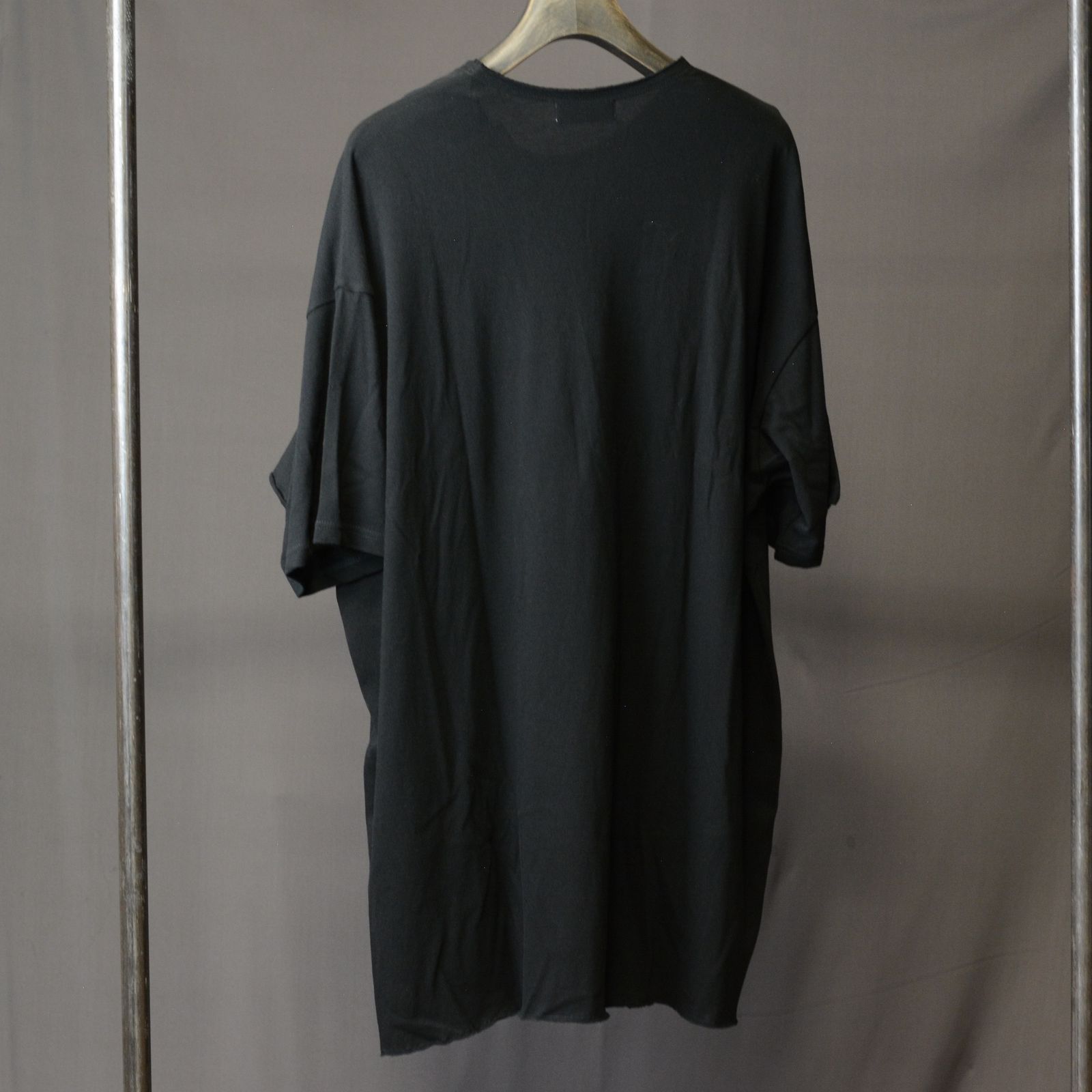 yohji yamamoto - ULTIMA COTTON T-SHIRT WITH LARGE CHEST