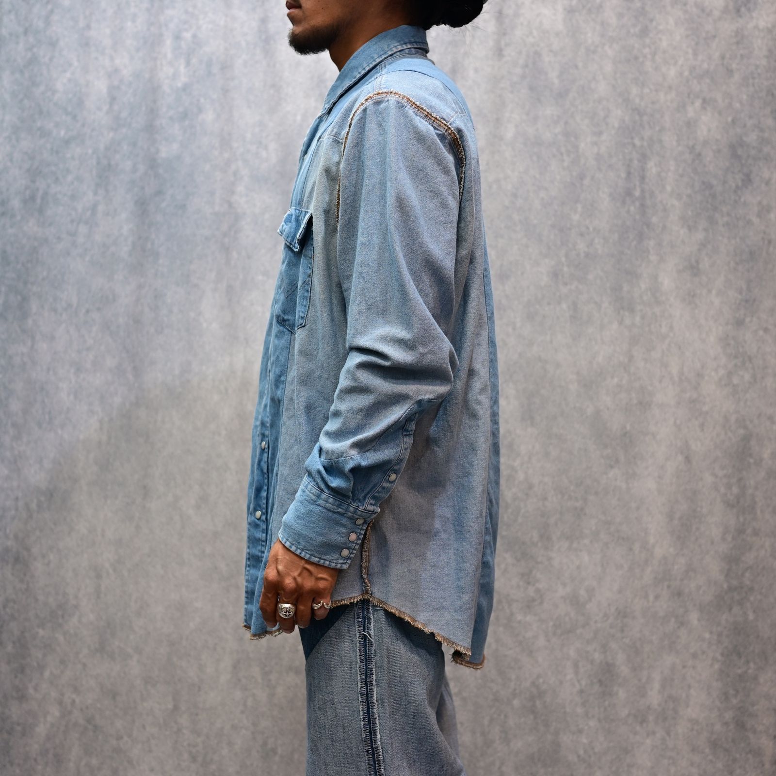 OLD PARK×MINEDENIM Inside out Western SH （USS） / MND-25SSOP001