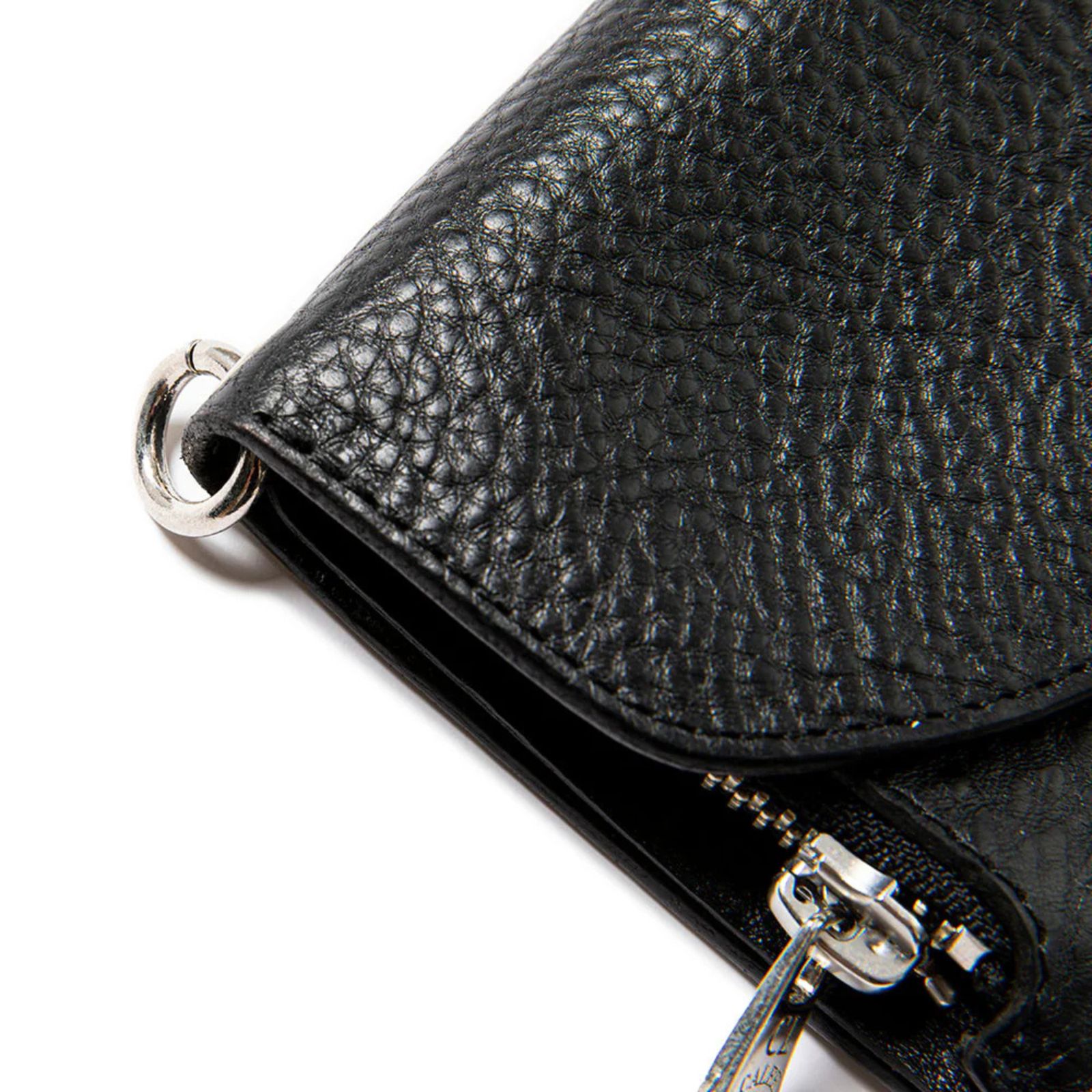 CALEE - SILVER STAR CONCHO LEATHER LONG WALLET (BLACK