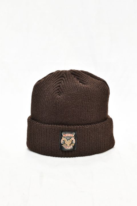 CALEE ACRYLIC WATCH CAP (BROWN)