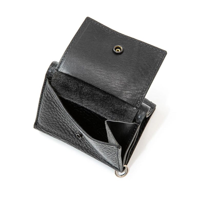 小物 calee STUDS LEATHER TYPE MULTI WALLET CALEE - STUDS LEATHER MULTI WALLET (BLACK) / スタッズレザー