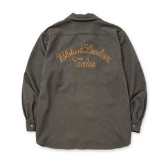 "BLATANT LOCALISM" OPEN COLLAR ROUND L/S SH (CHARCOAL)｜オープンカラー ラウンド 長袖シャツ｜CL-25AW038